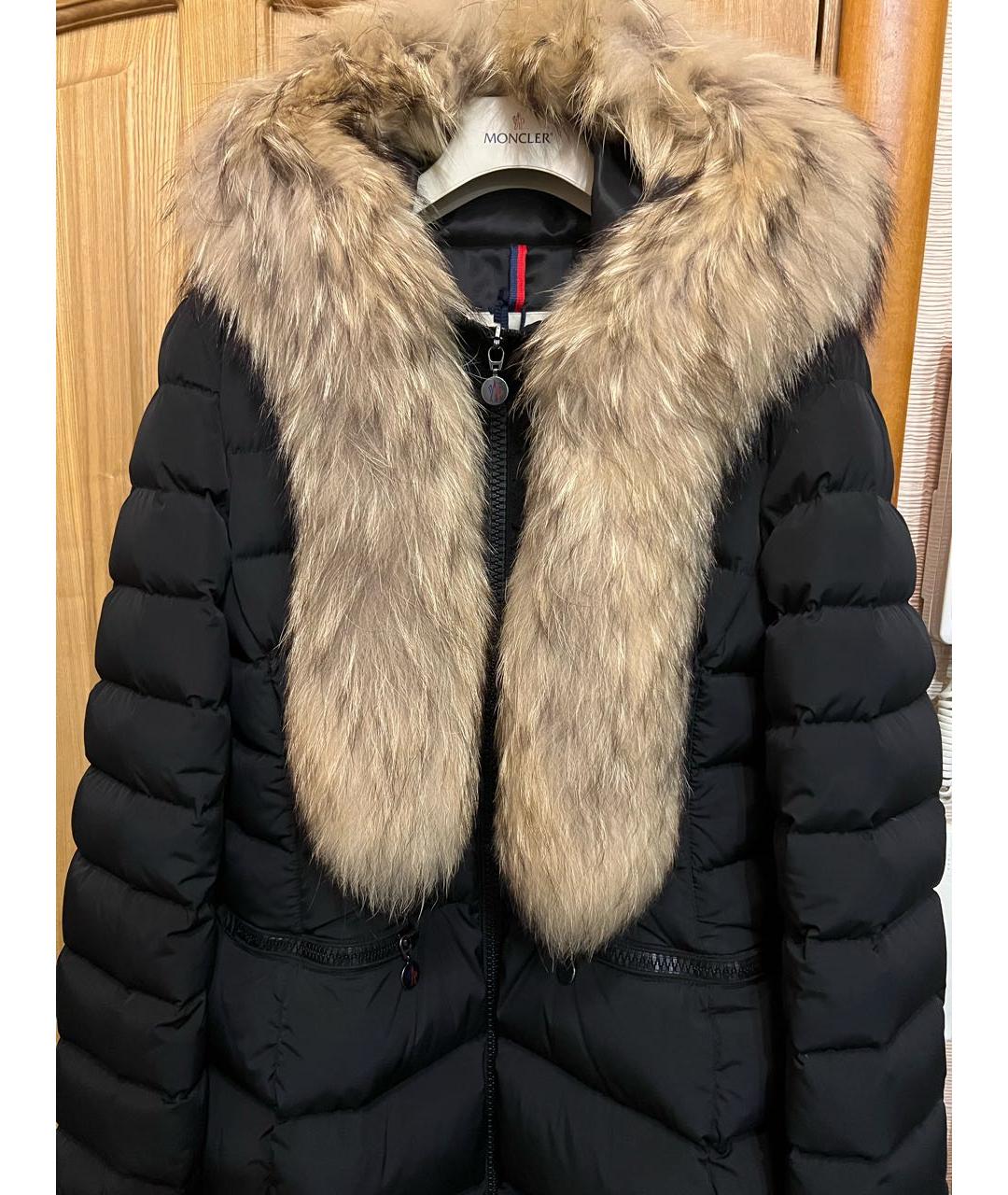 MONCLER Черный пуховик, фото 4
