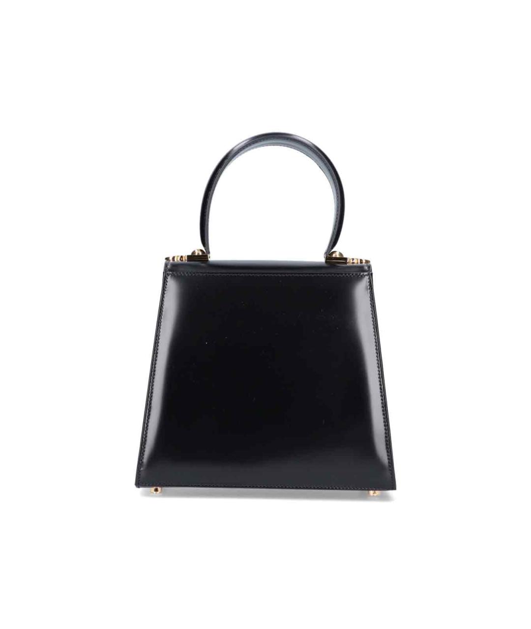 FERRAGAMO Черная кожаная сумка тоут, фото 3