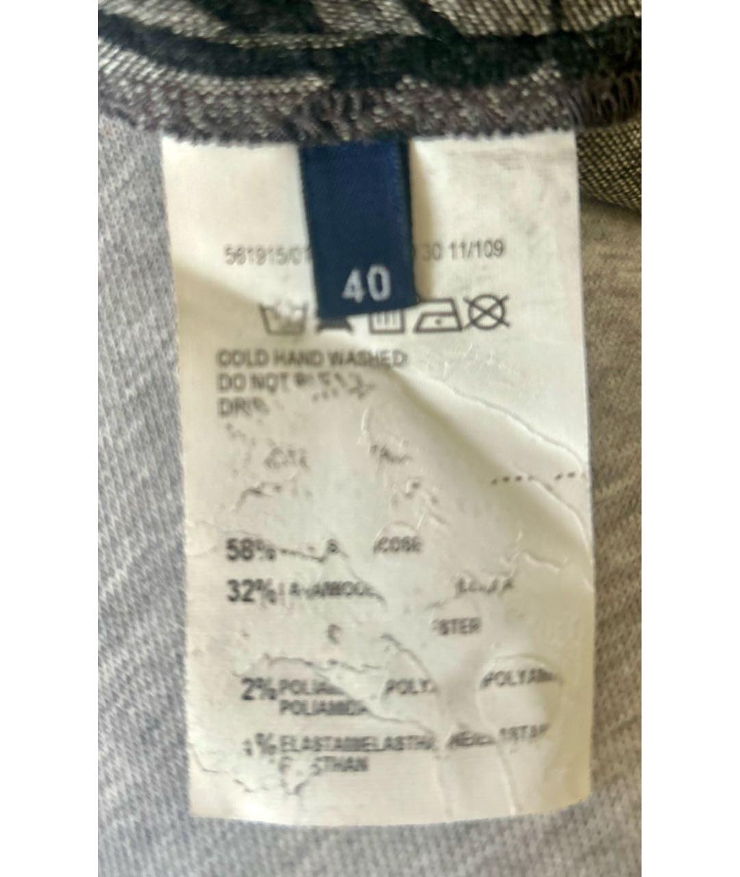 TRUSSARDI JEANS Серое шерстяное повседневное платье, фото 5