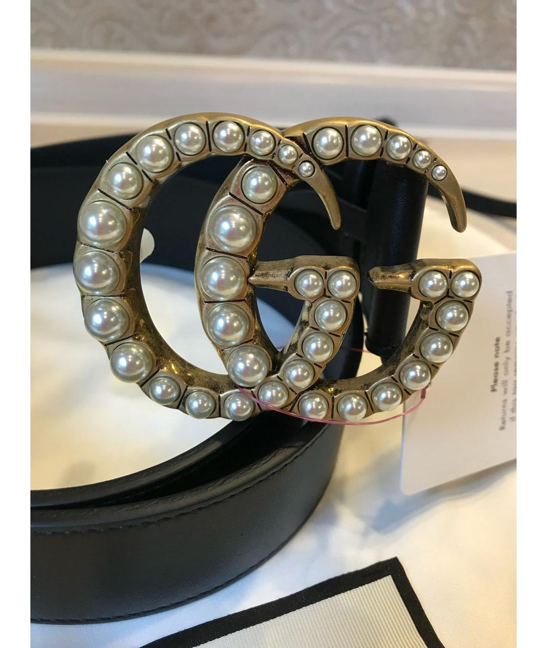 GUCCI Черный кожаный ремень, фото 2