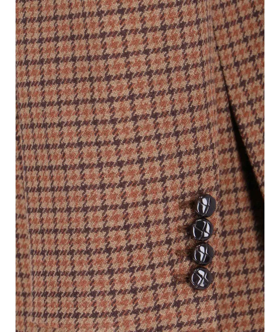 CHLOE Коричневый шерстяной жакет/пиджак, фото 3