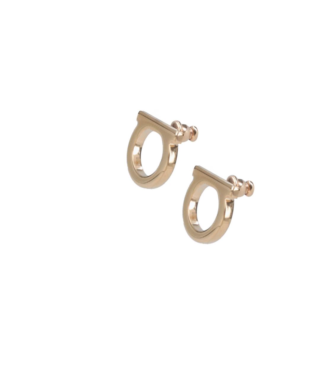 FERRAGAMO Золотые латунные серьги, фото 2