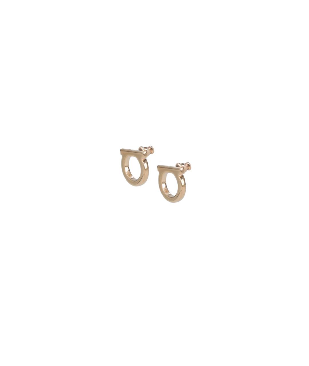 FERRAGAMO Золотые латунные серьги, фото 1