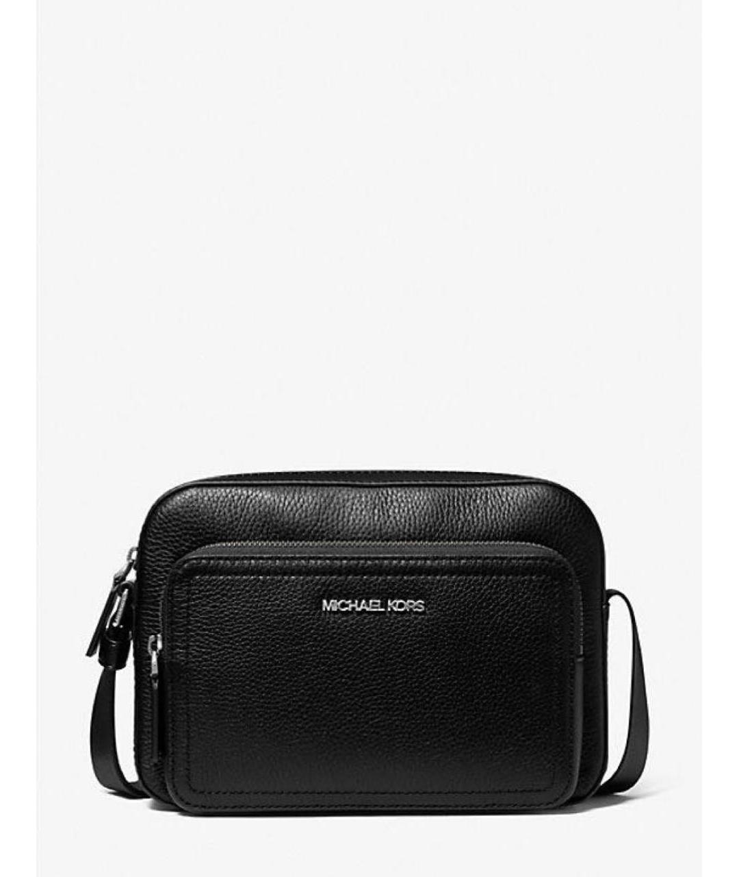 MICHAEL KORS Черная кожаная сумка на плечо, фото 4