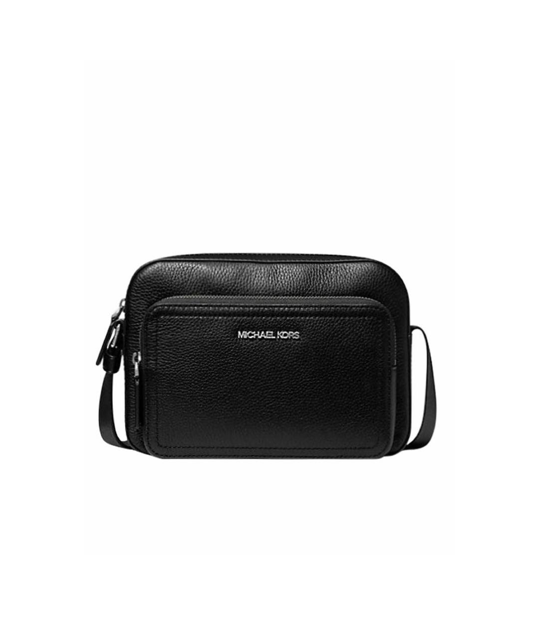 MICHAEL KORS Черная кожаная сумка на плечо, фото 5