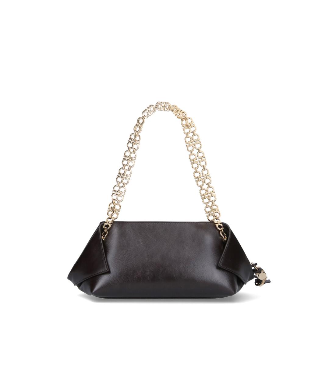 FERRAGAMO Коричневая кожаная сумка через плечо, фото 3