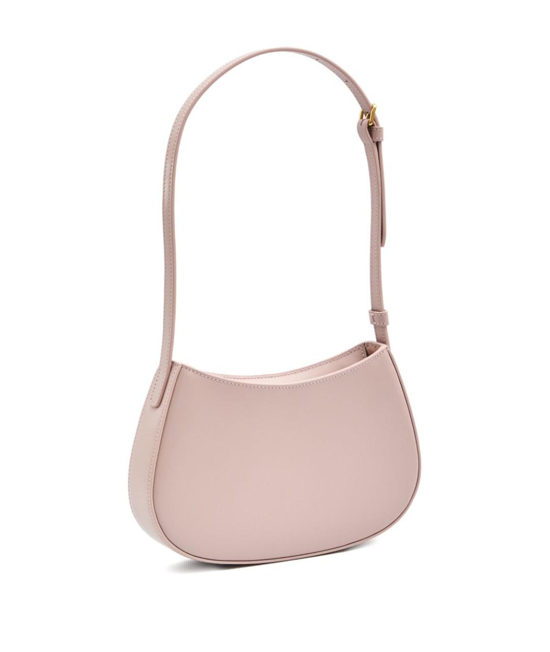 CELINE Розовая кожаная сумка через плечо, фото 4