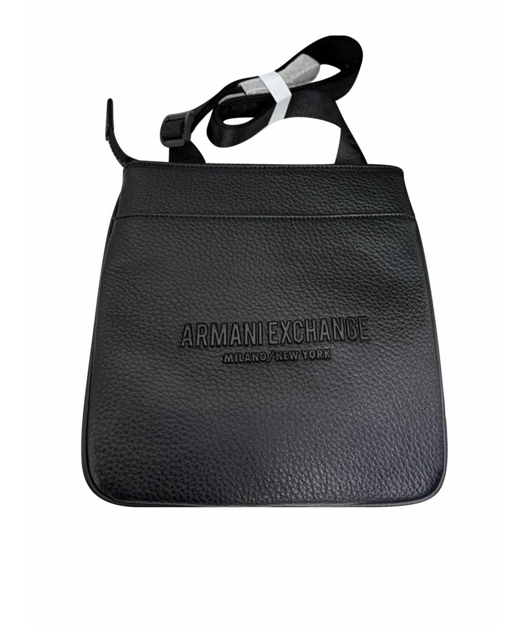ARMANI EXCHANGE Черная сумка через плечо из искусственной кожи, фото 1