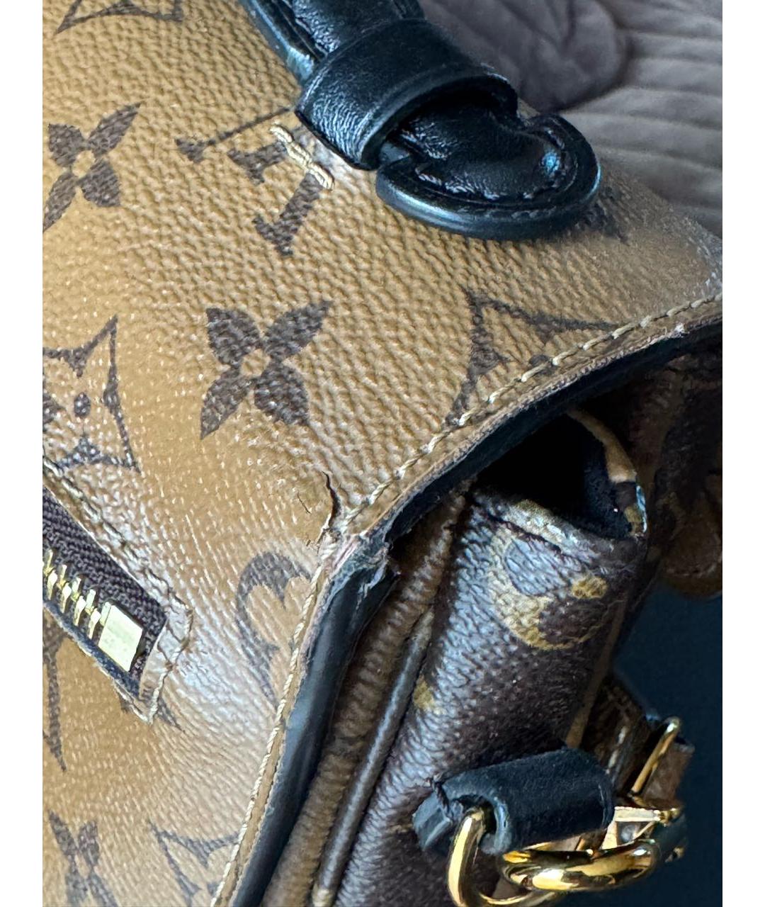 LOUIS VUITTON Коричневая сумка через плечо из искусственной кожи, фото 8