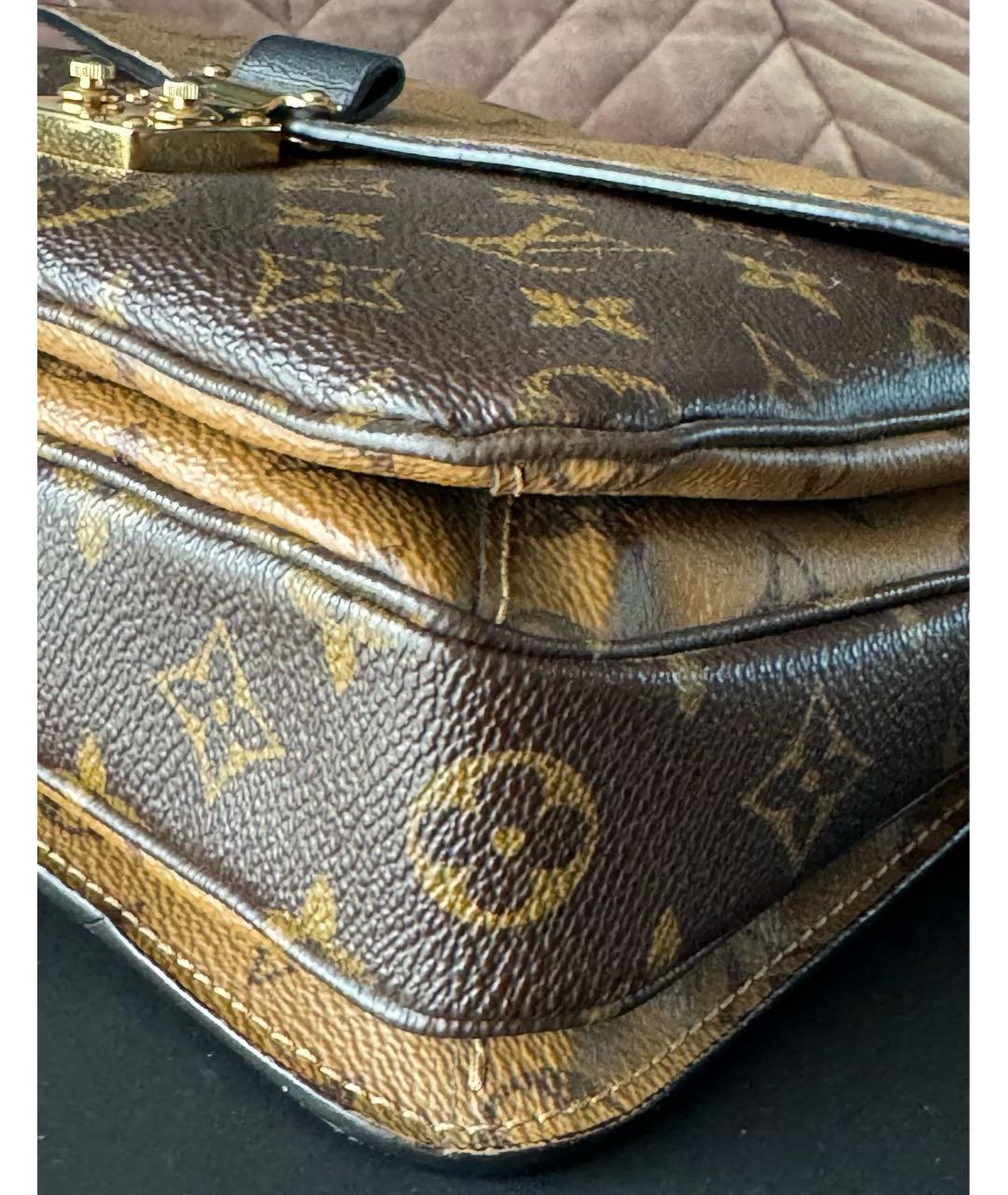 LOUIS VUITTON Коричневая сумка через плечо из искусственной кожи, фото 5