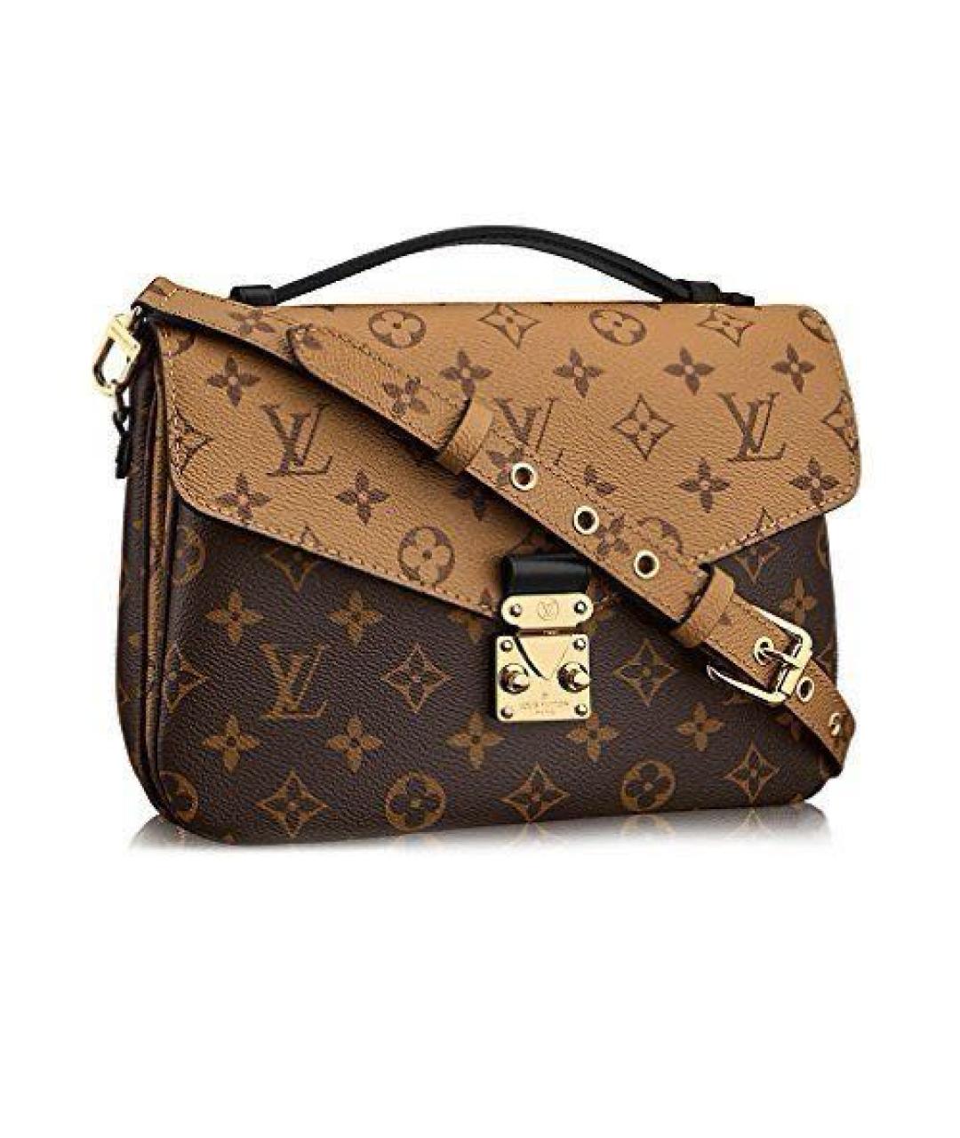 LOUIS VUITTON Коричневая сумка через плечо из искусственной кожи, фото 9