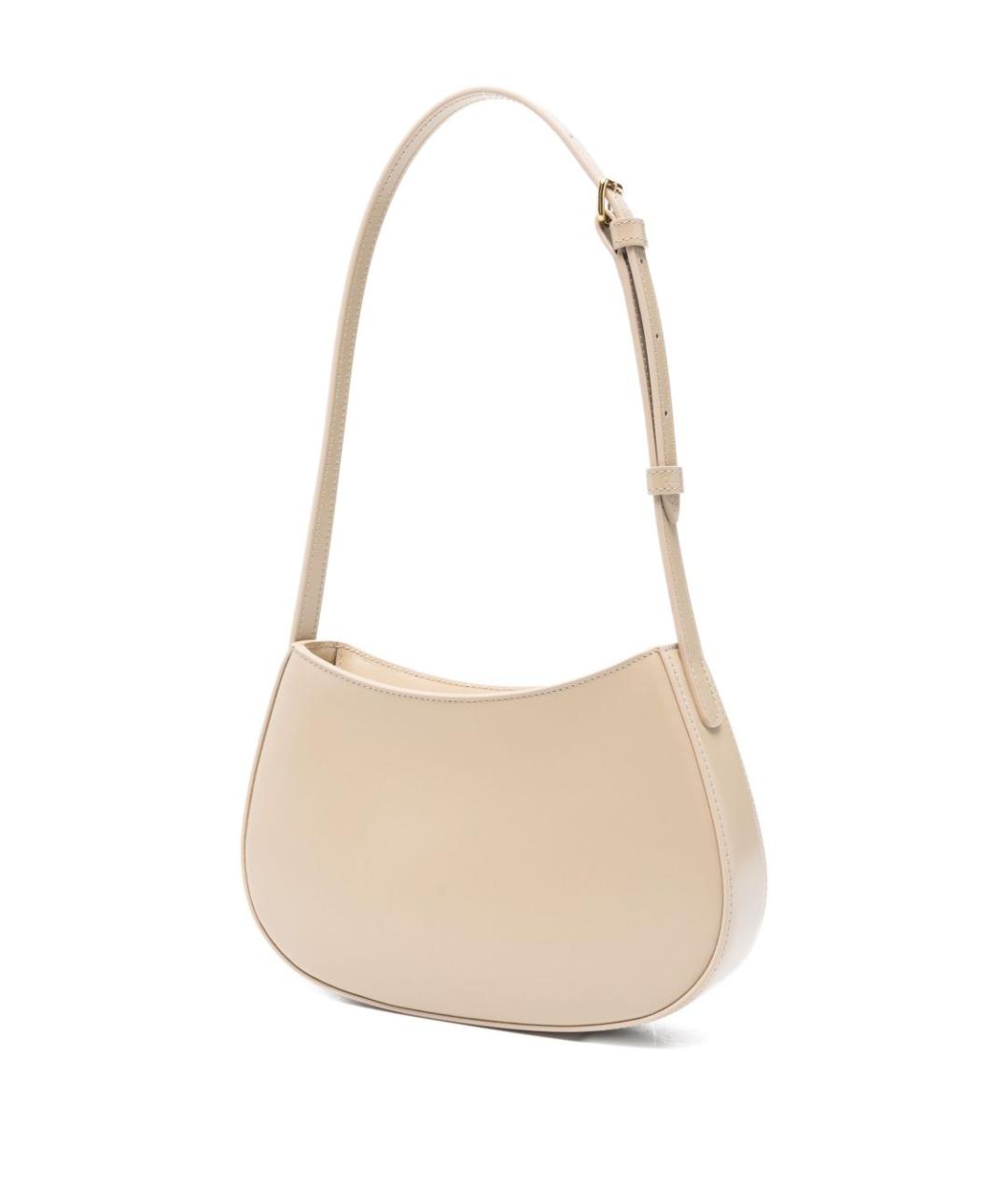 CELINE Бежевая кожаная сумка через плечо, фото 3