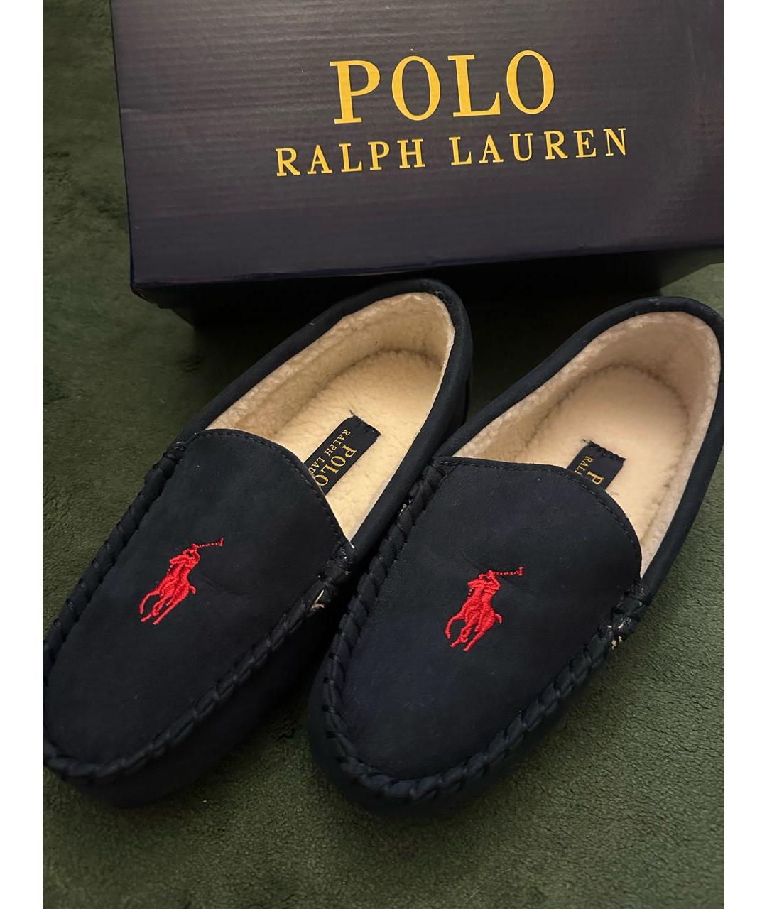 POLO RALPH LAUREN Темно-синие лоферы/мокасины, фото 4