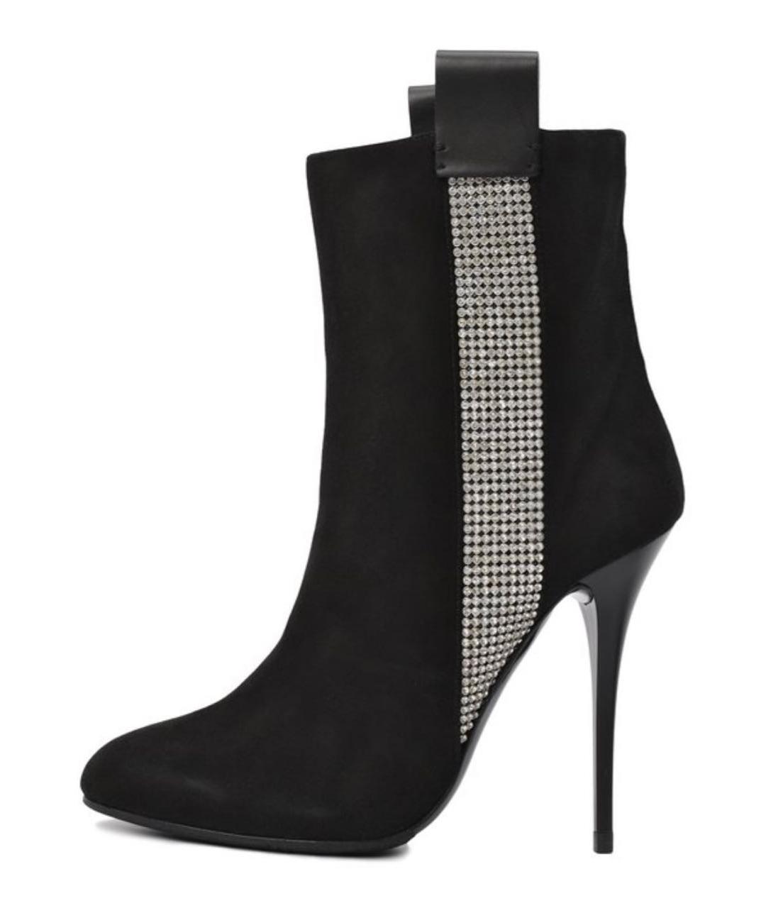 GIUSEPPE ZANOTTI DESIGN Черные замшевые полусапоги, фото 5