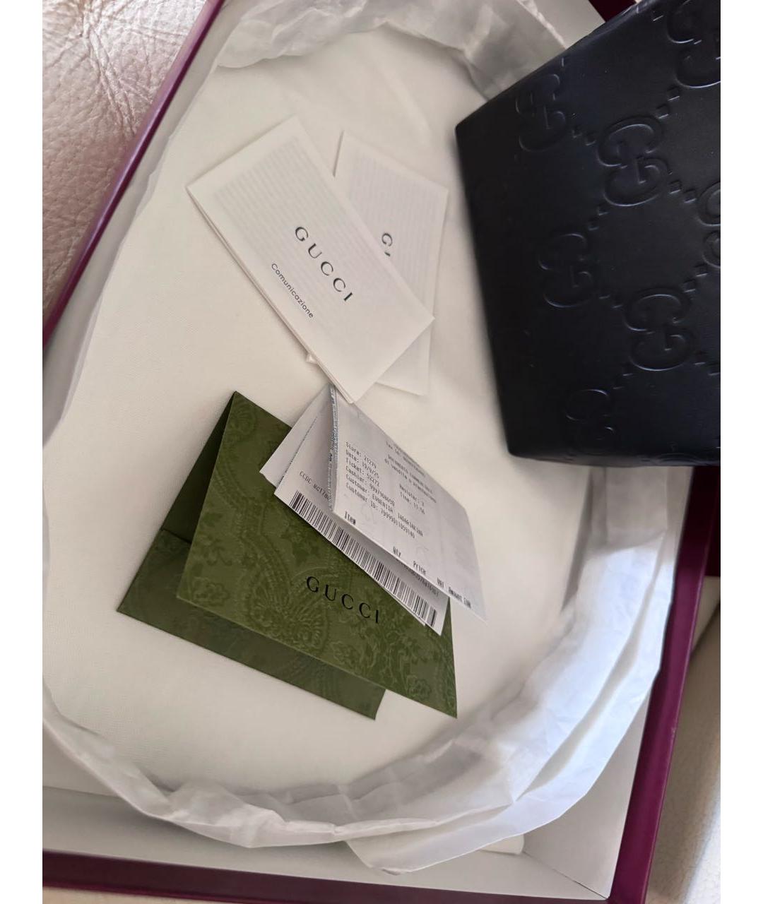GUCCI Черная кожаная сумка с короткими ручками, фото 3