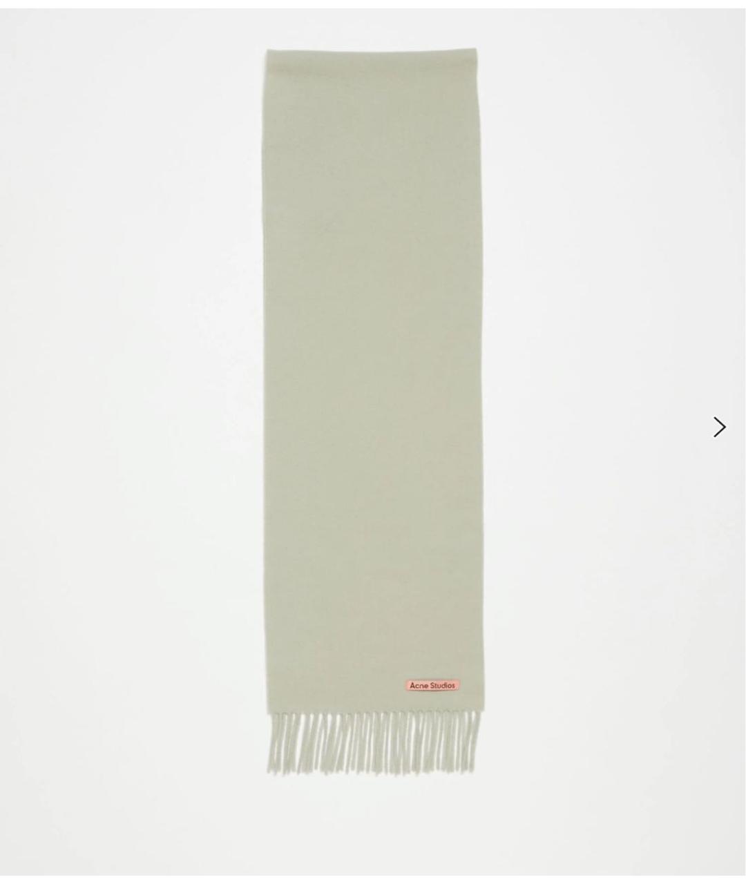 ACNE STUDIOS Бежевый шерстяной шарф, фото 3