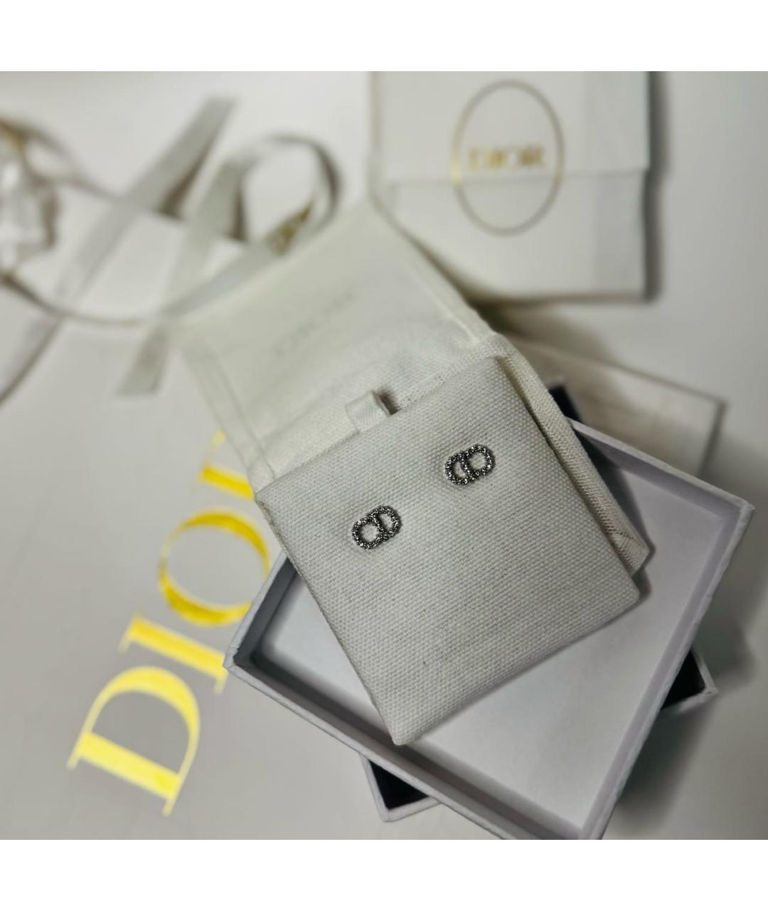 CHRISTIAN DIOR Золотые металлические серьги, фото 4