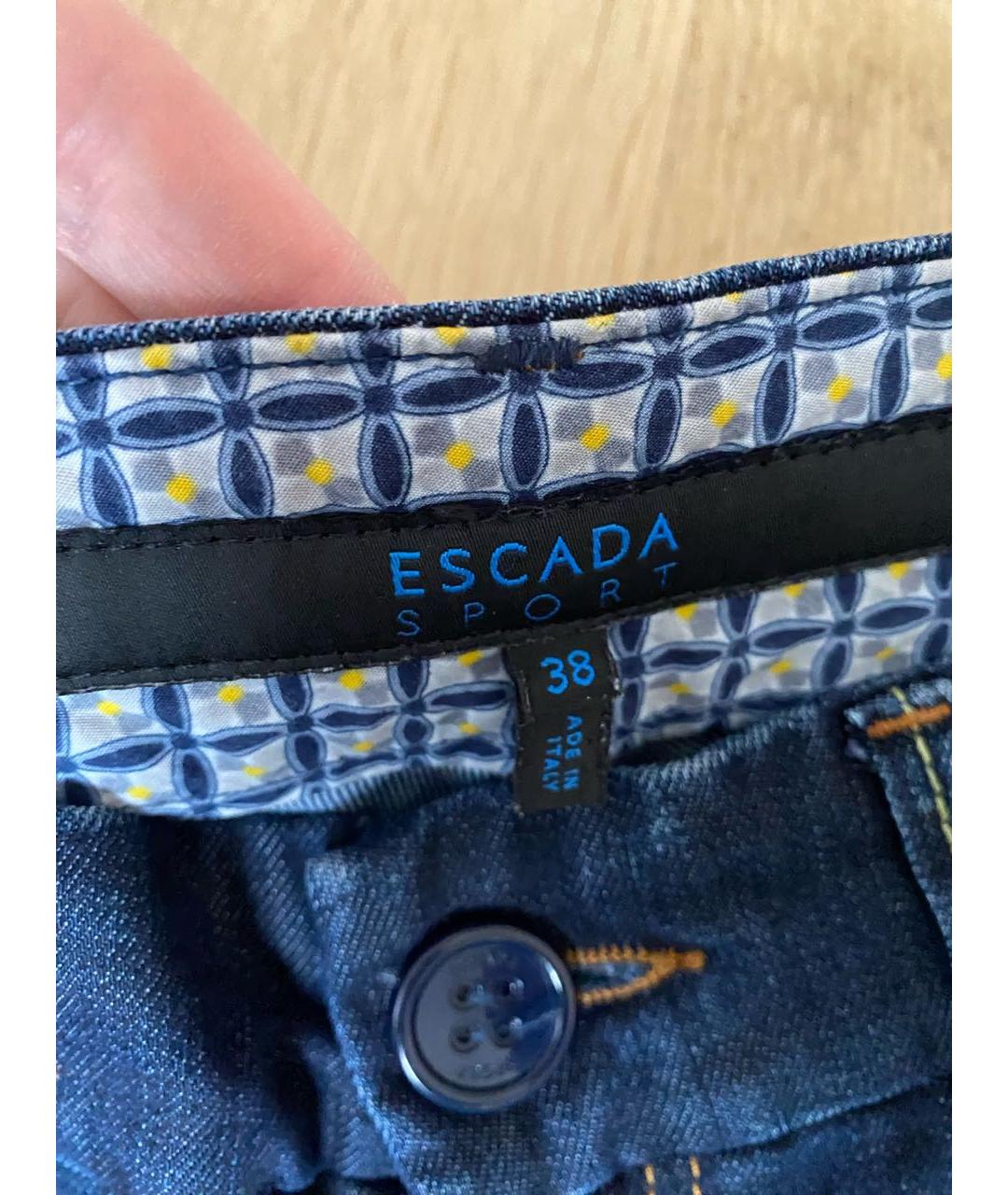 ESCADA Темно-синие деним шорты, фото 3