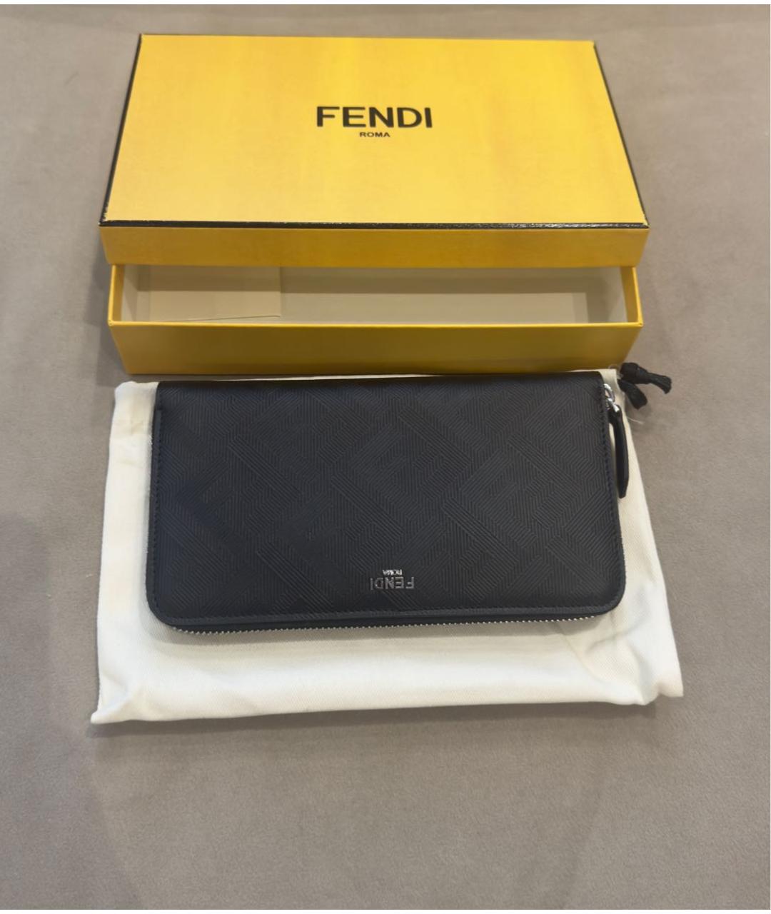 FENDI Черный кошелек, фото 3