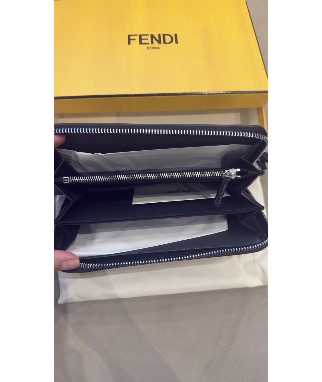FENDI Черный кошелек, фото 2