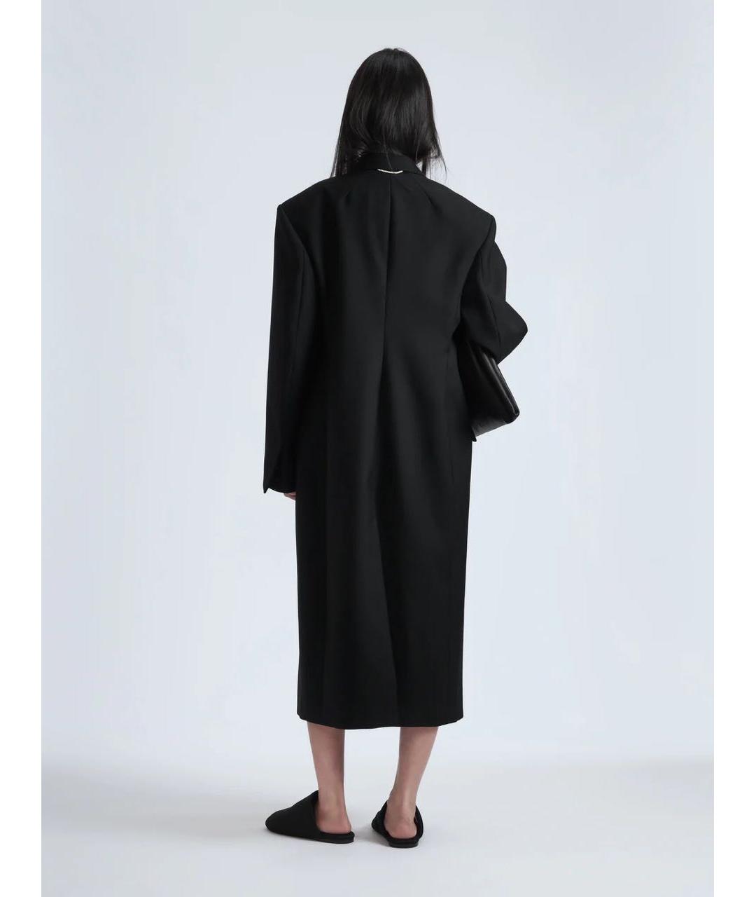 Carven Черное шерстяное пальто, фото 7