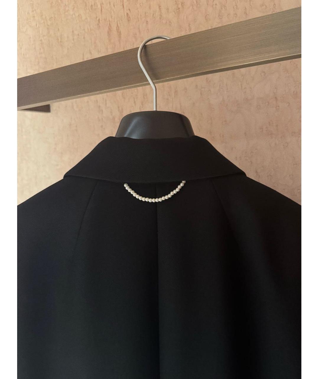 Carven Черное шерстяное пальто, фото 3