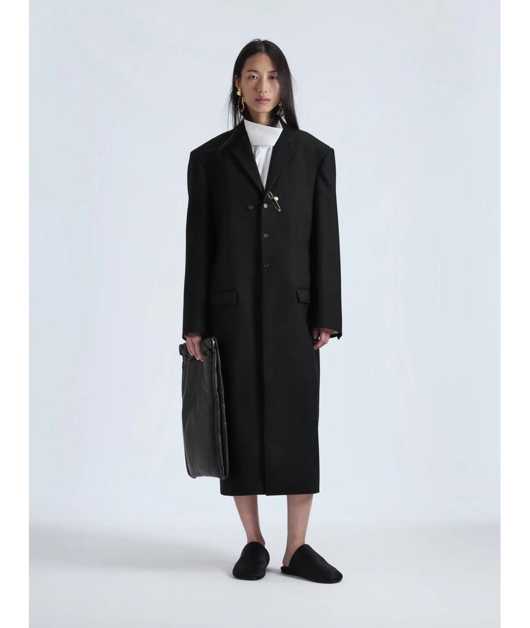 Carven Черное шерстяное пальто, фото 6