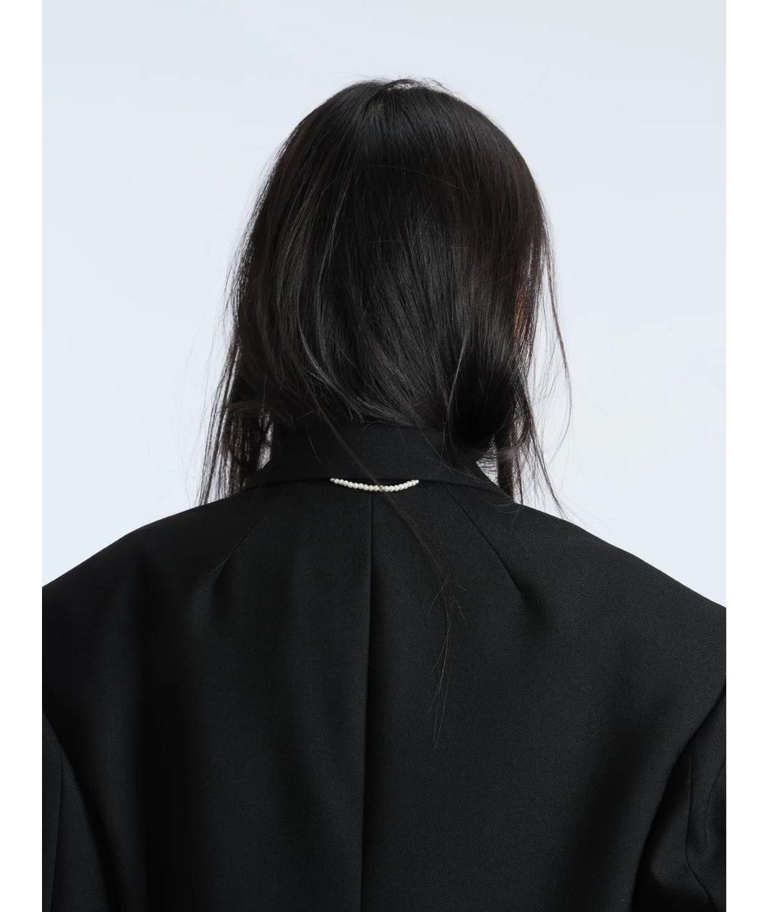 Carven Черное шерстяное пальто, фото 8