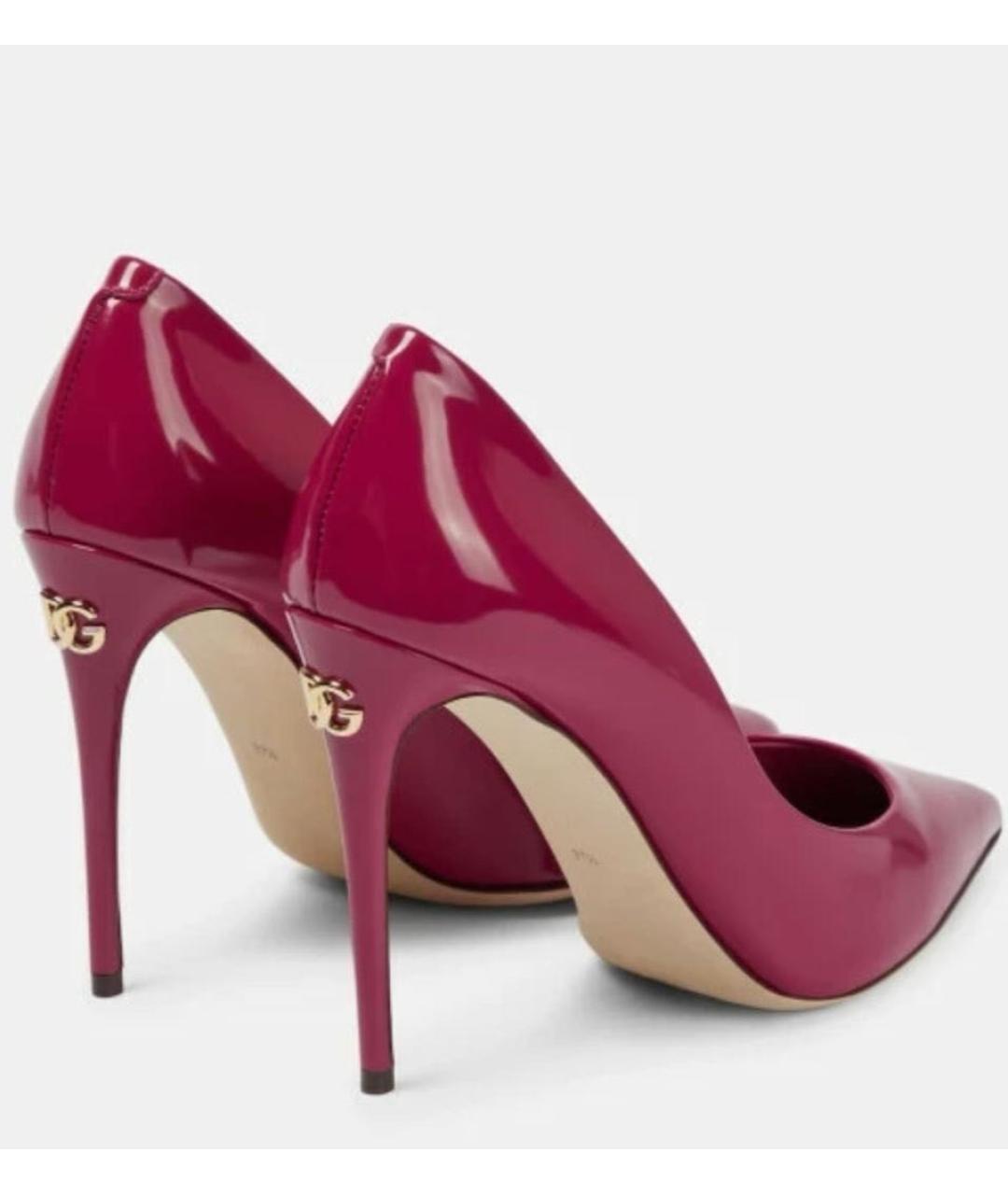 DOLCE&GABBANA Бордовые туфли из лакированной кожи, фото 2