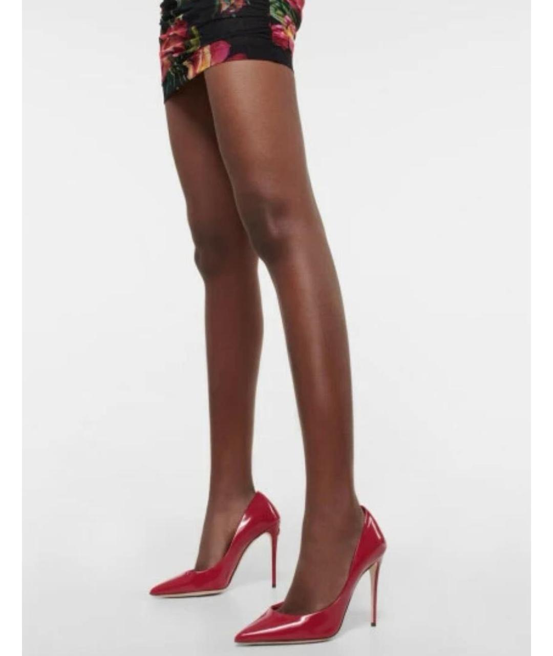 DOLCE&GABBANA Бордовые туфли из лакированной кожи, фото 4