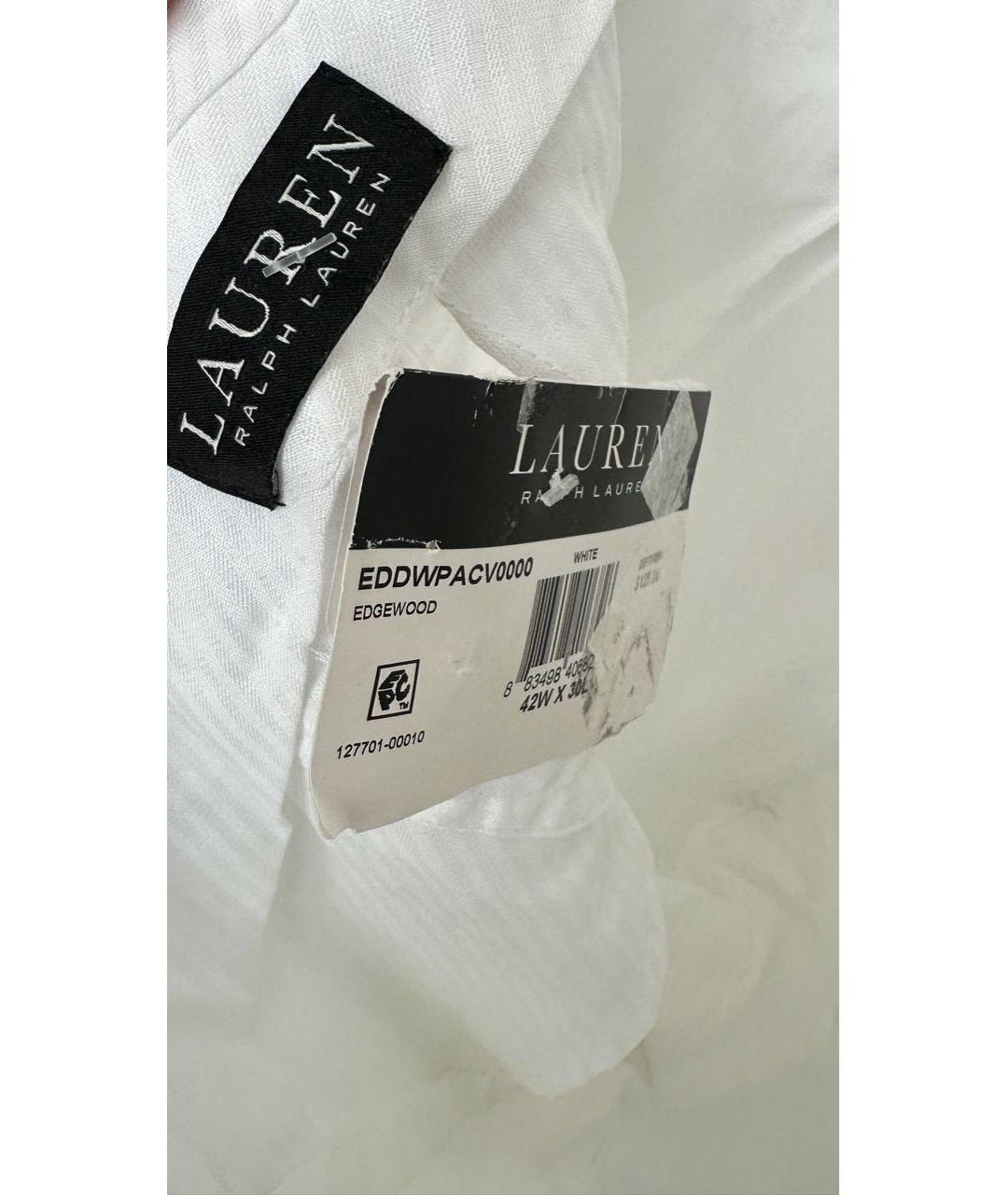 RALPH LAUREN Белые льняные повседневные брюки, фото 3