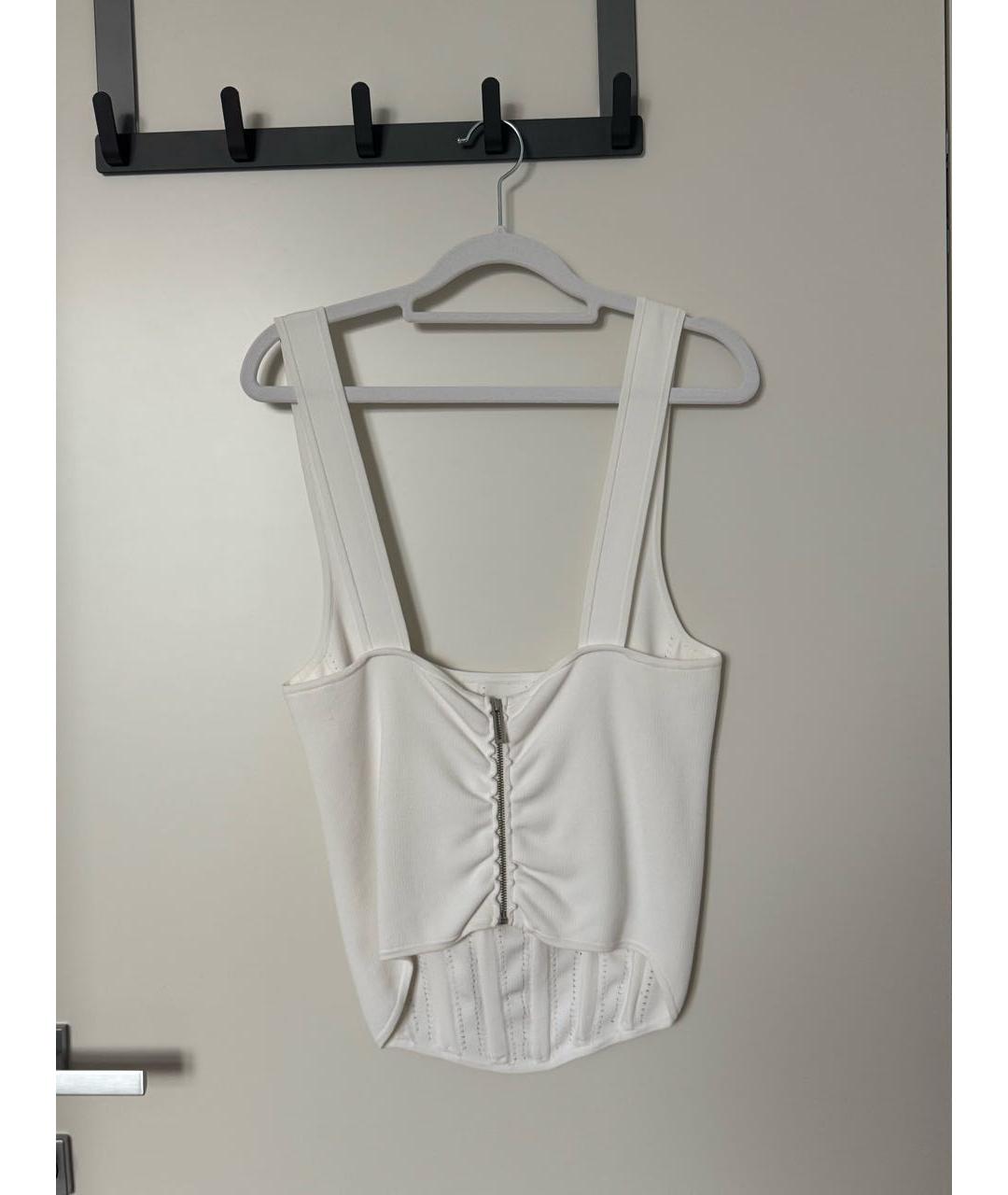 DION LEE Белый вискозный корсет, фото 3