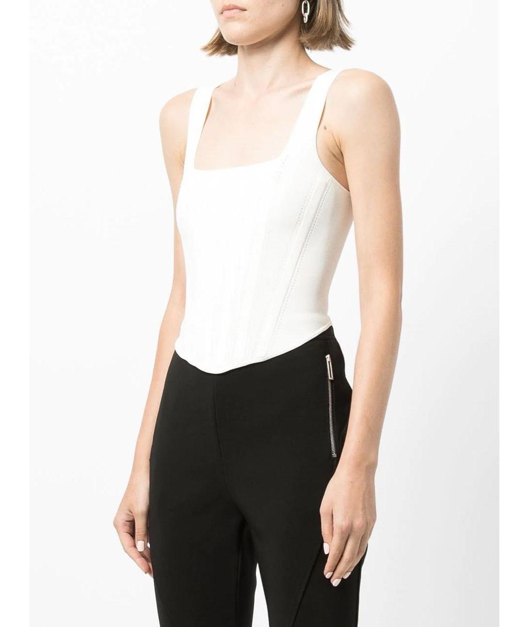 DION LEE Белый вискозный корсет, фото 8