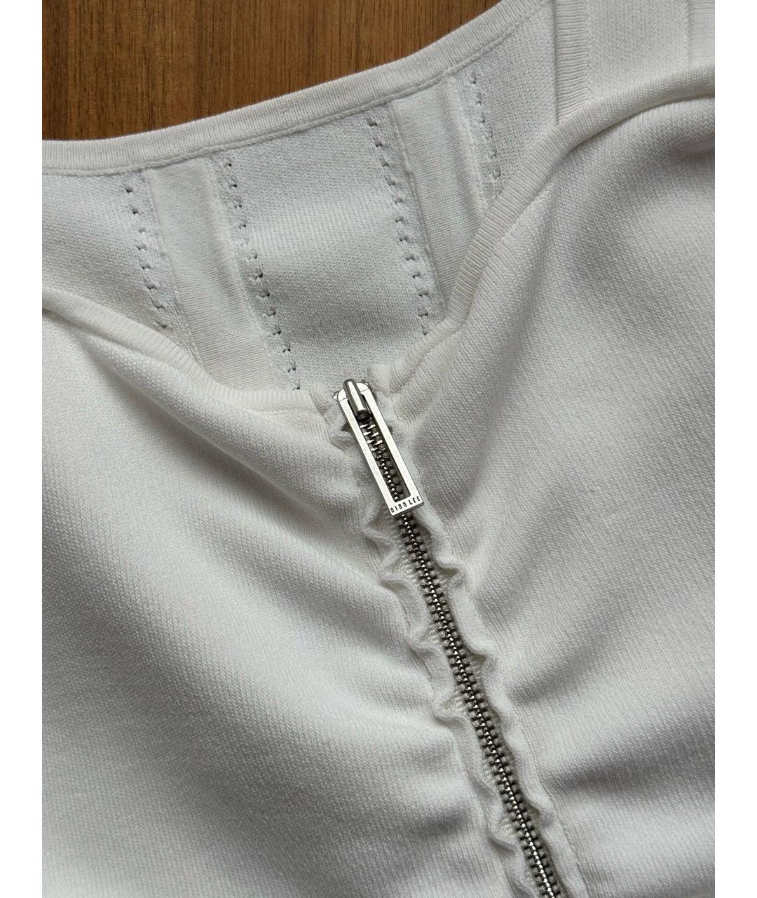 DION LEE Белый вискозный корсет, фото 4