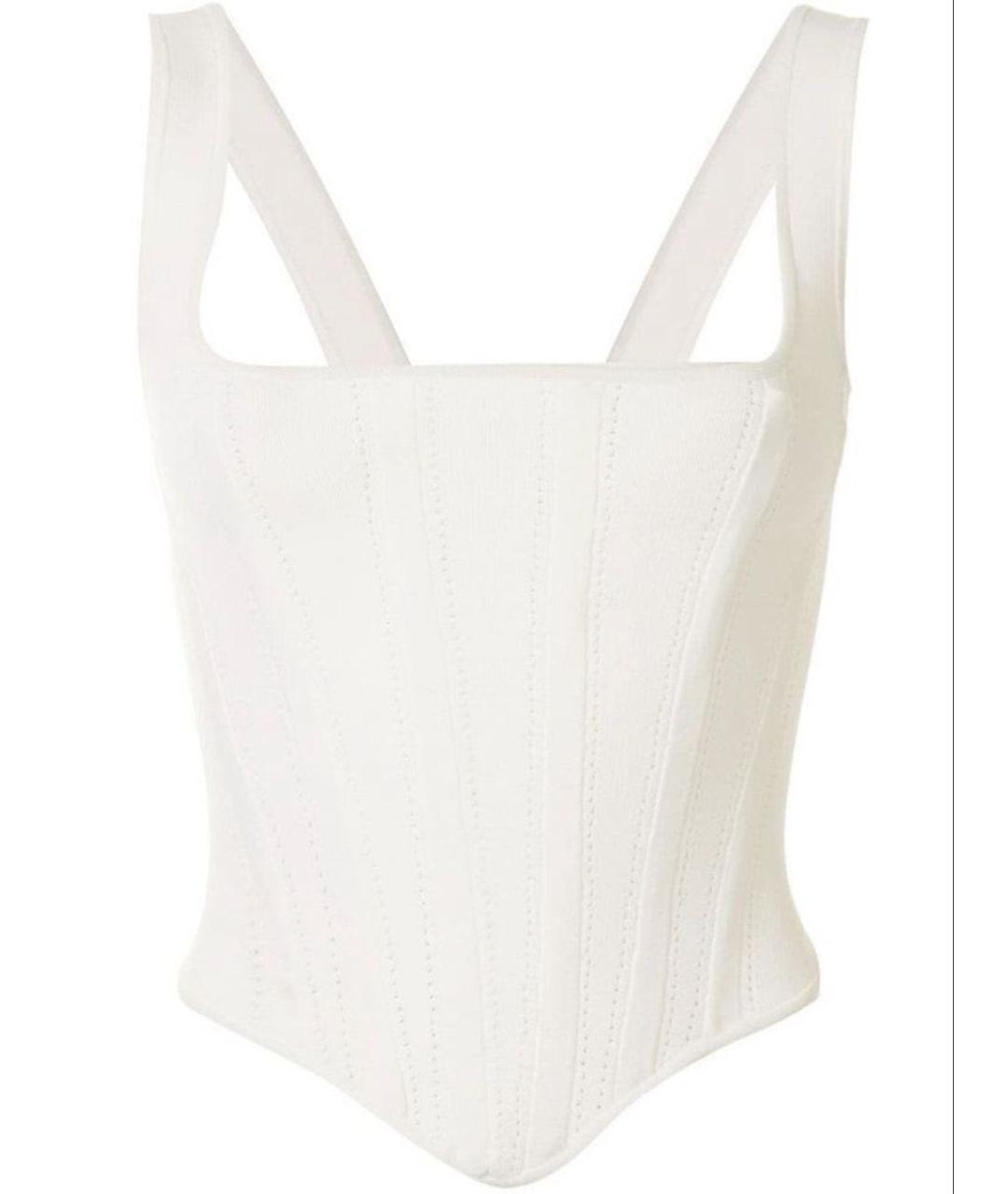 DION LEE Белый вискозный корсет, фото 9