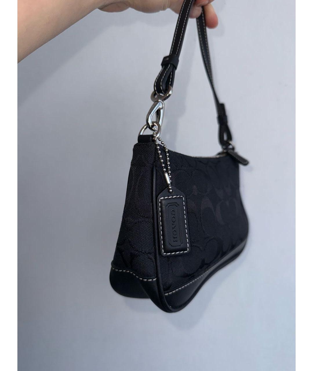 COACH Черная сумка с короткими ручками, фото 5