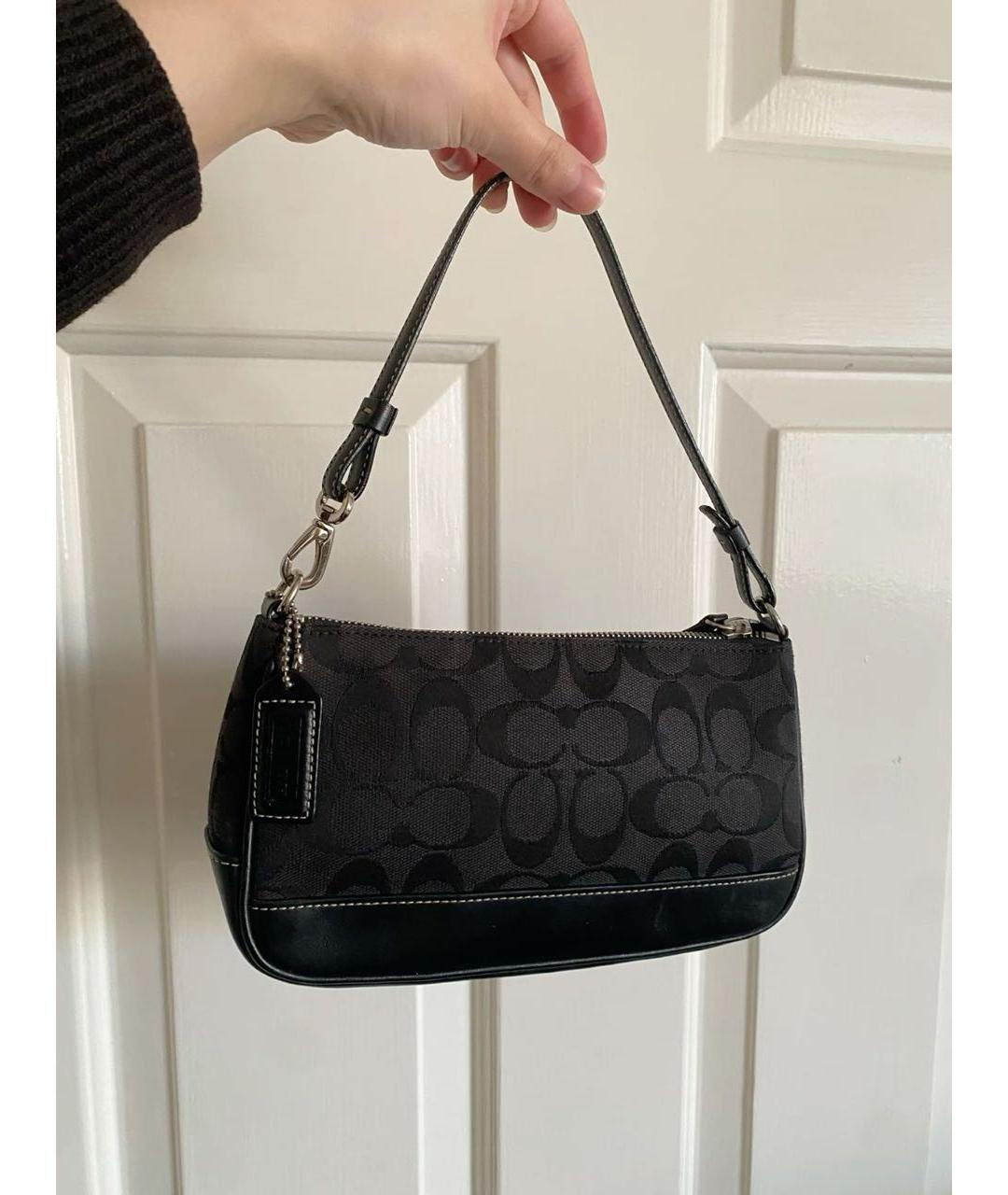 COACH Черная сумка с короткими ручками, фото 2