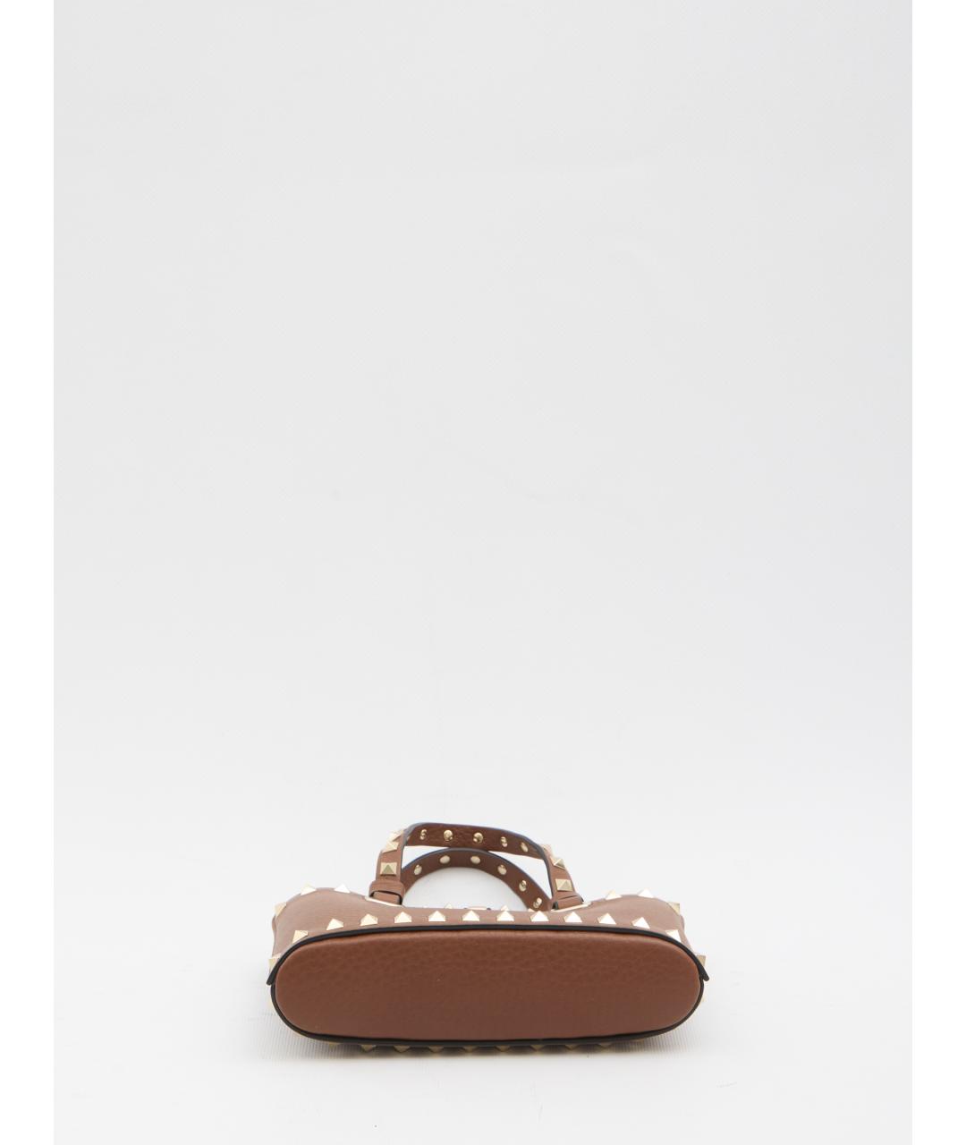 VALENTINO Коричневая кожаная сумка тоут, фото 3