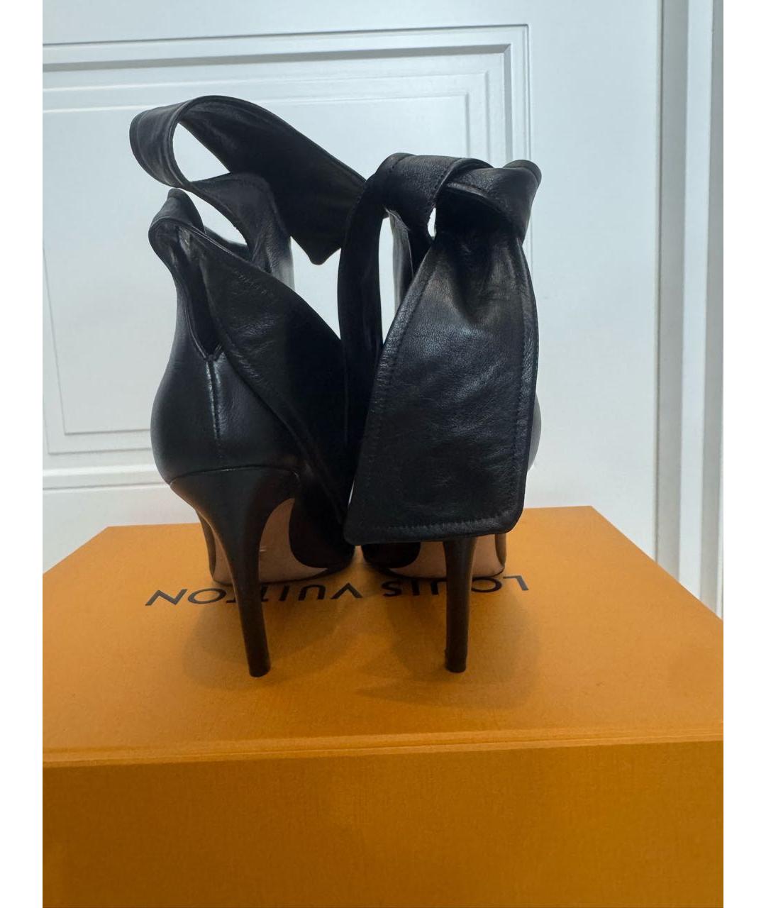 CHRISTIAN DIOR Черные кожаные ботильоны, фото 4