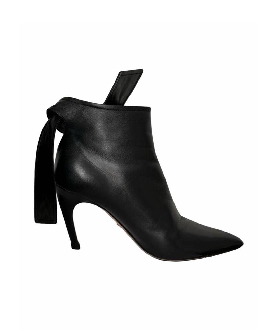 CHRISTIAN DIOR Черные кожаные ботильоны, фото 8