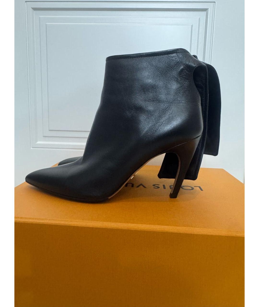CHRISTIAN DIOR Черные кожаные ботильоны, фото 3