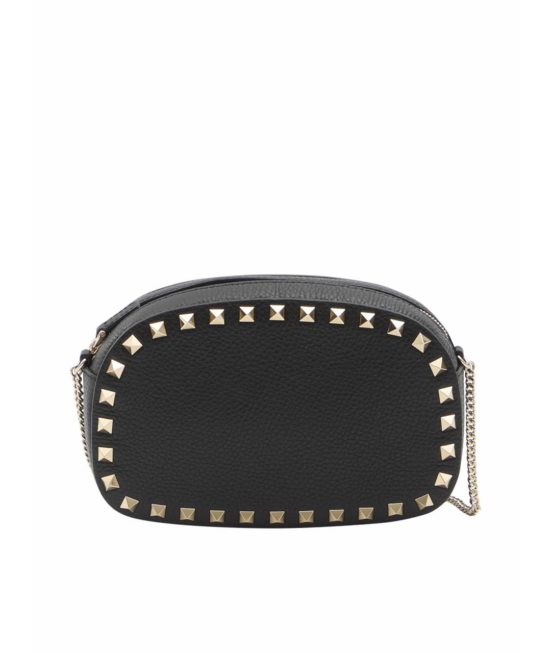 VALENTINO Черная кожаная сумка через плечо, фото 1