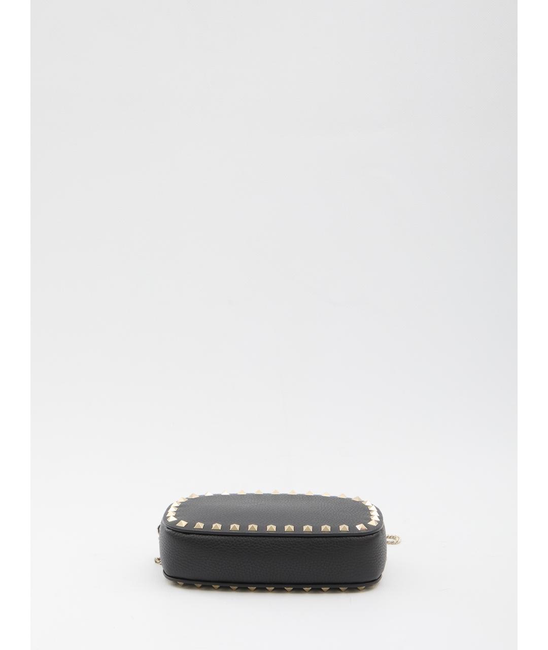 VALENTINO Черная кожаная сумка через плечо, фото 3