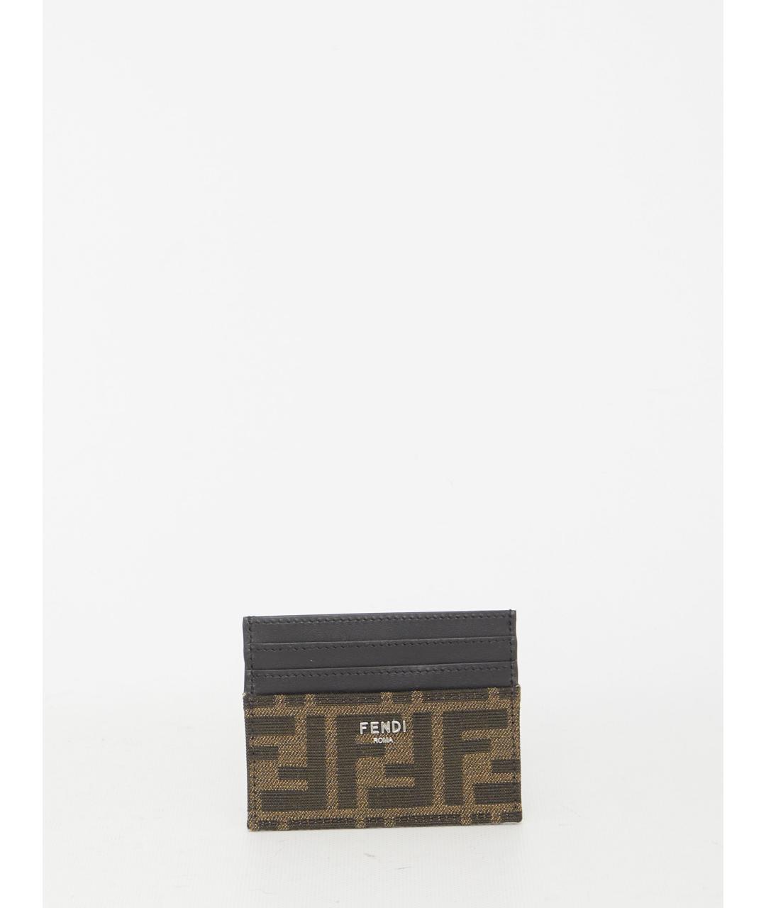 FENDI Коричневый кожаный кардхолдер, фото 4