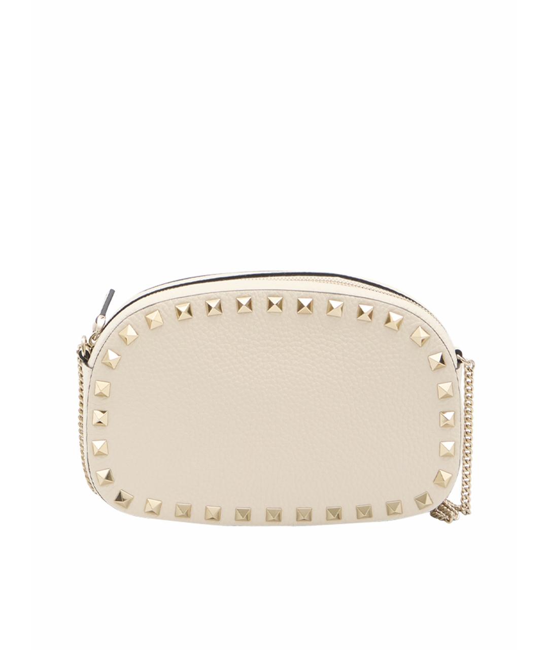 VALENTINO Белая кожаная сумка через плечо, фото 1