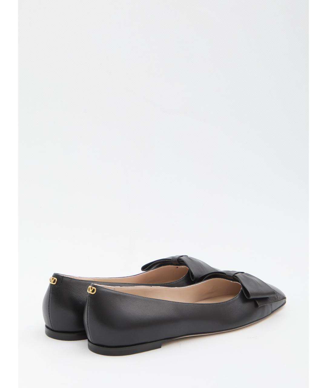 VALENTINO Черные кожаные балетки, фото 3