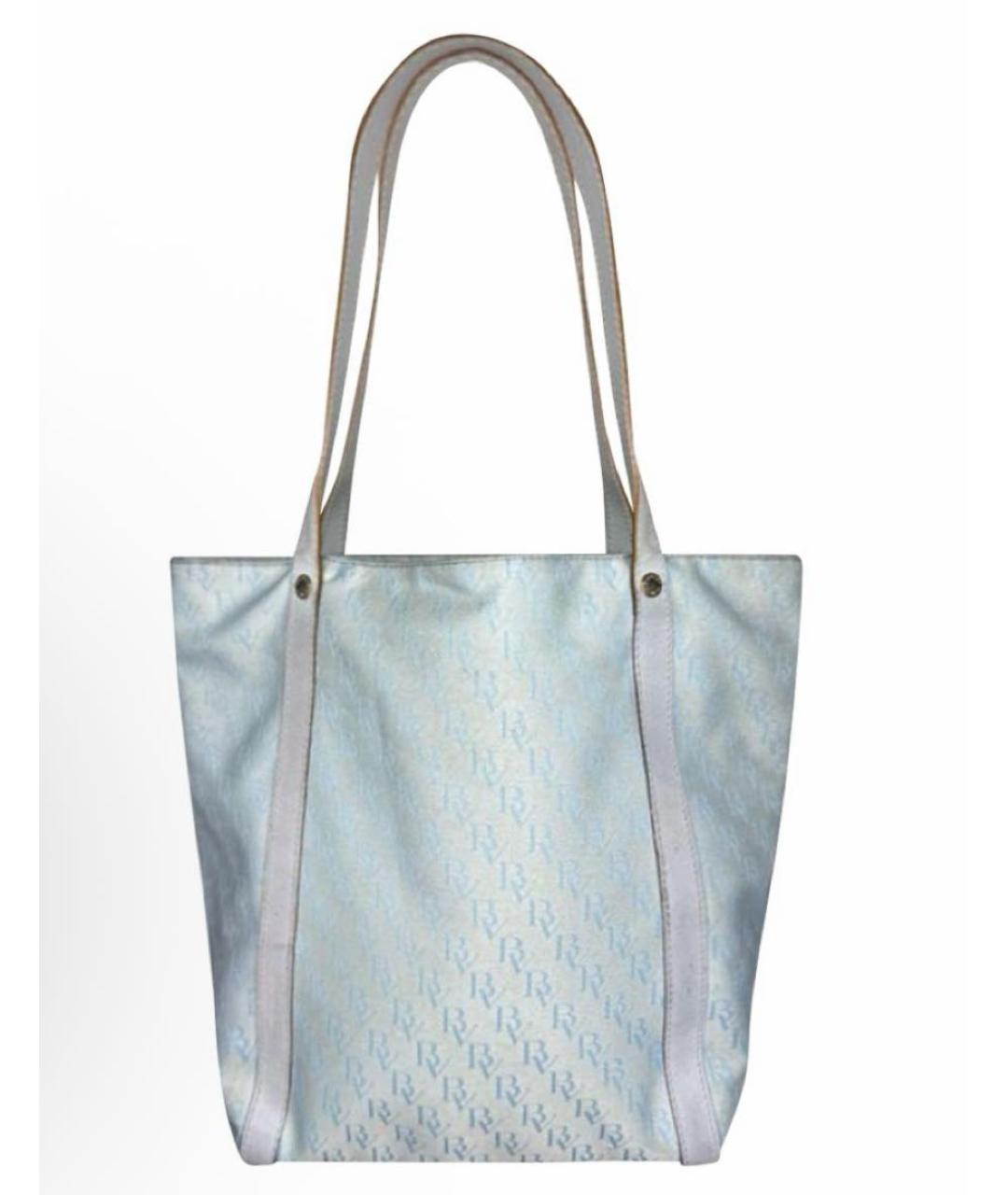 BOTTEGA VENETA Голубая сумка с короткими ручками, фото 9