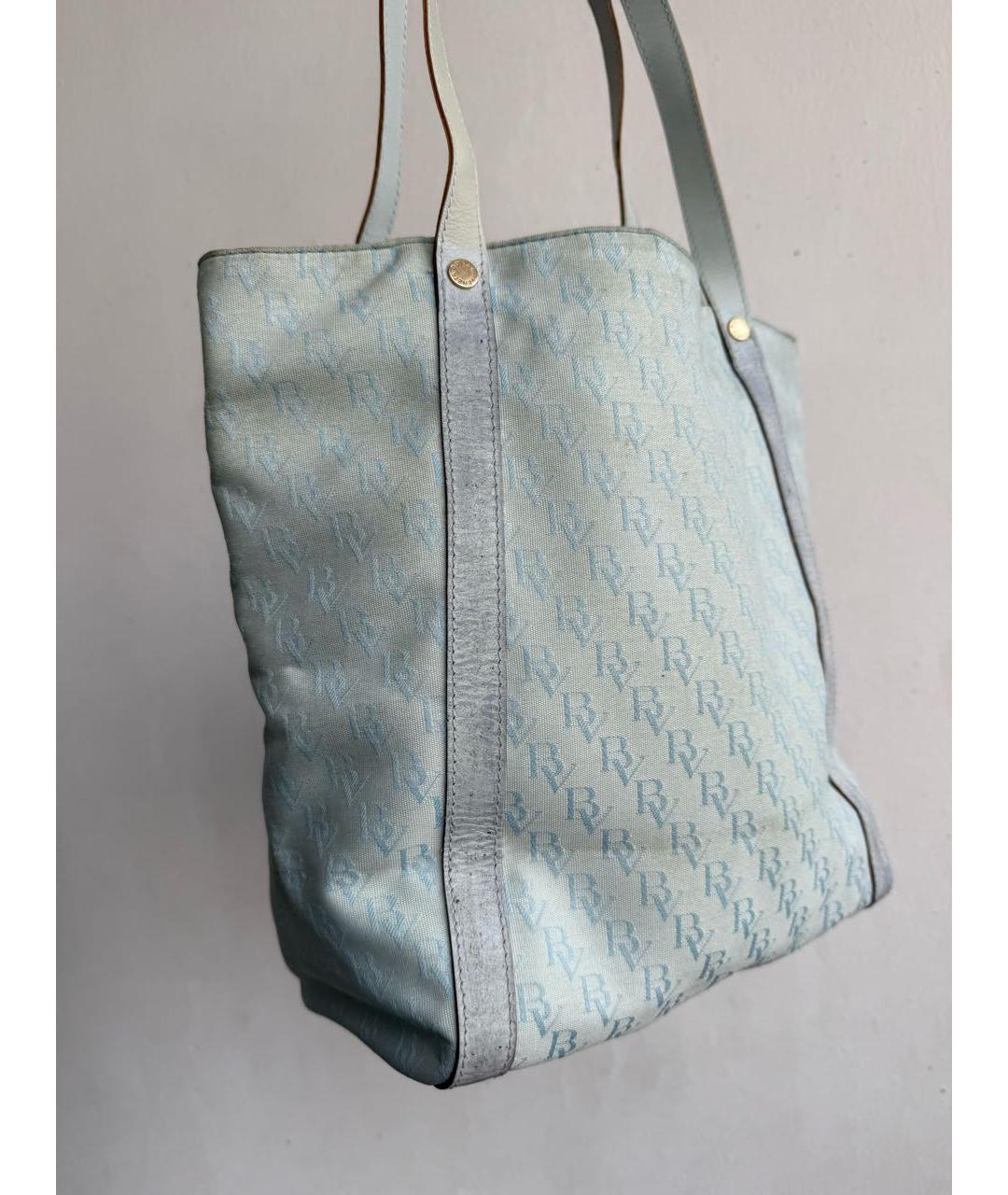 BOTTEGA VENETA Голубая сумка с короткими ручками, фото 7