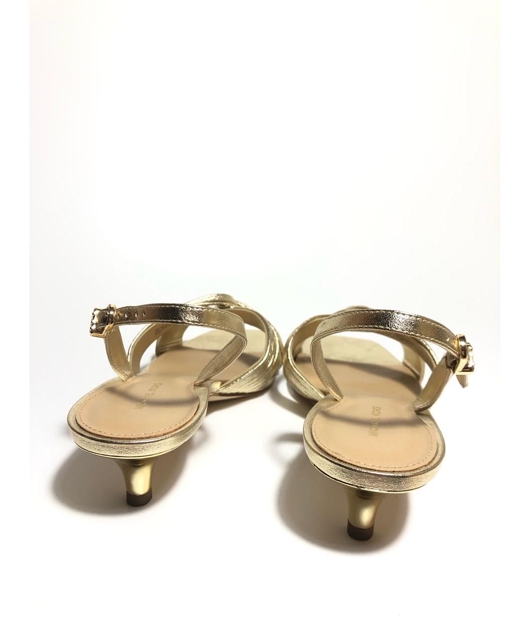 MICHAEL KORS Золотые босоножки, фото 3
