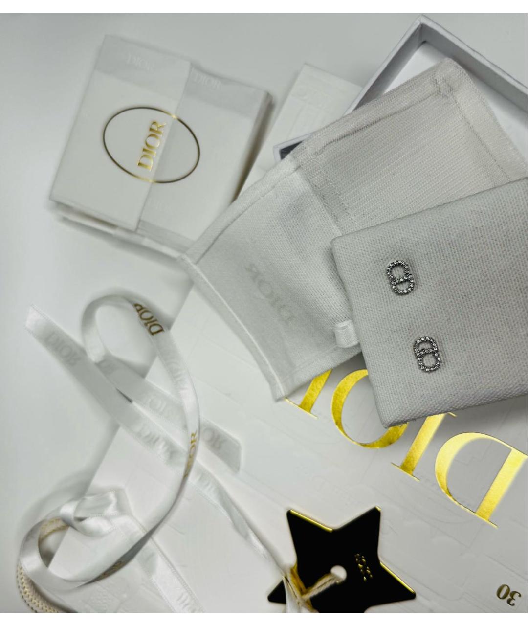 CHRISTIAN DIOR Серебряные металлические серьги, фото 6